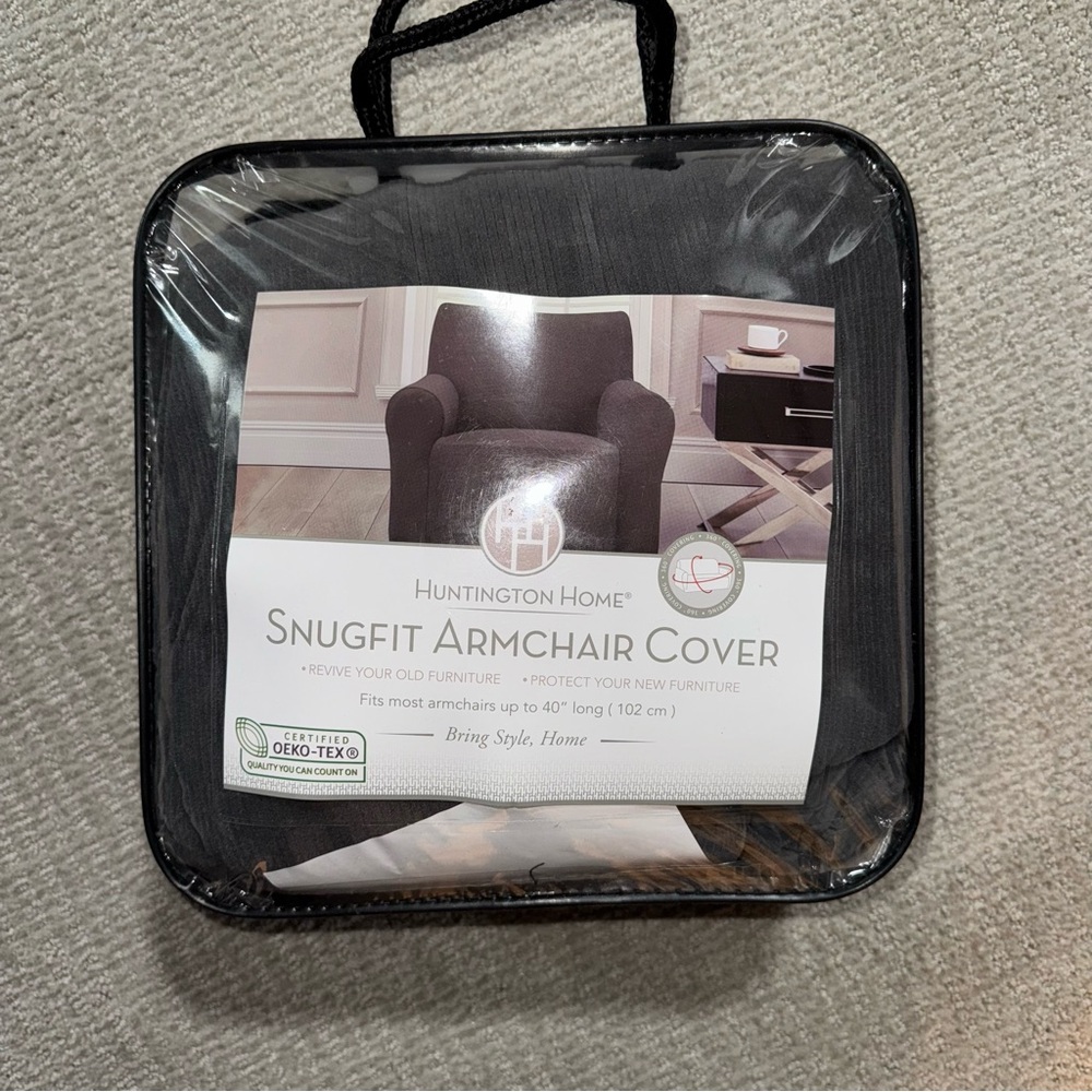 Huntington Home Charcoal Armchair Cover